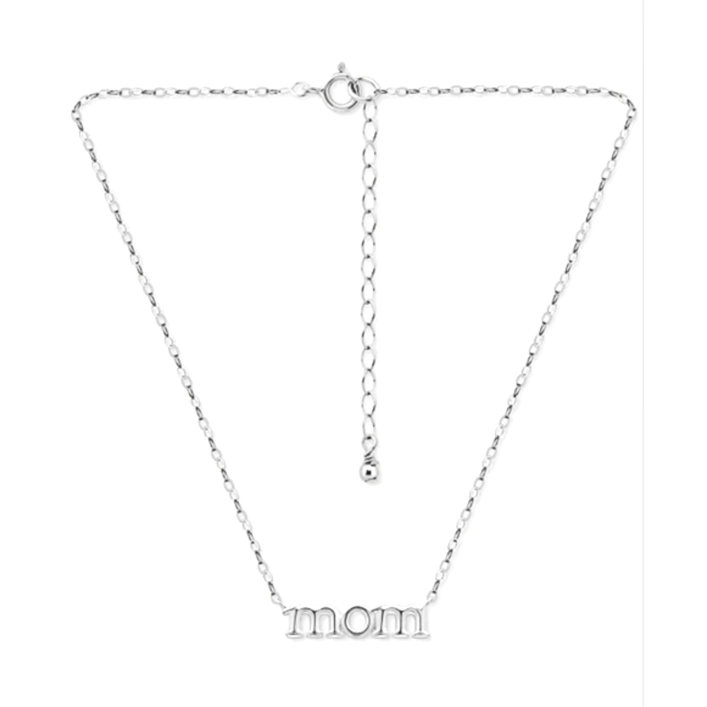 MOM Pendant Necklace in Sterling Silver - Picture 4 of 4